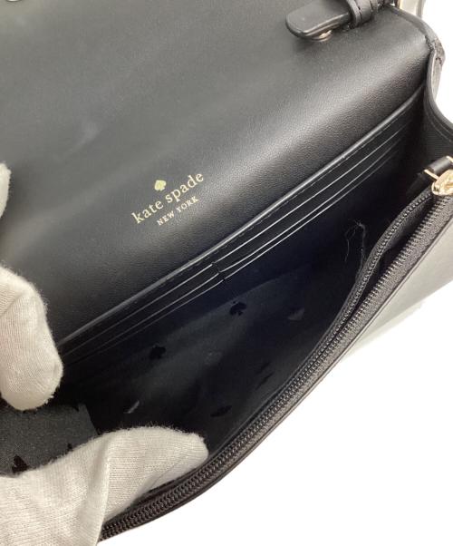 Kate Spade（ケイトスペード）Kate Spade (ケイトスペード) レザーショルダーバッグ ブラックの古着・服飾アイテム