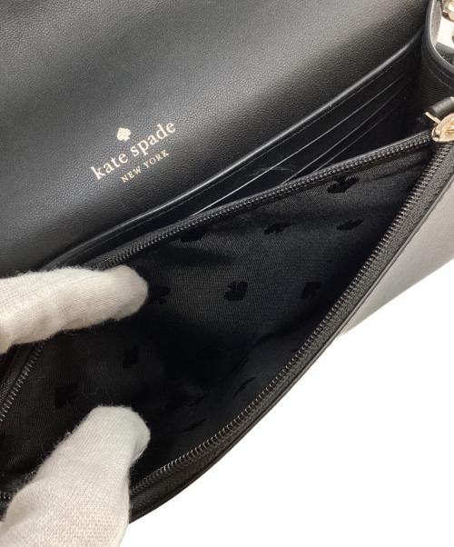Kate Spade（ケイトスペード）Kate Spade (ケイトスペード) レザーショルダーバッグ ブラックの古着・服飾アイテム