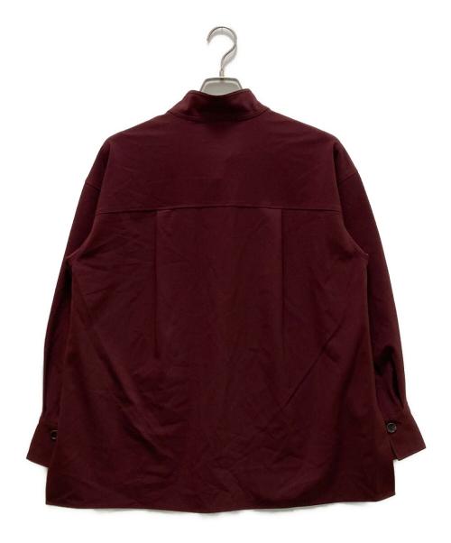 PLST（プラステ）PLST (プラステ) スタンドカラーシャツ ブラウン サイズ:Mの古着・服飾アイテム