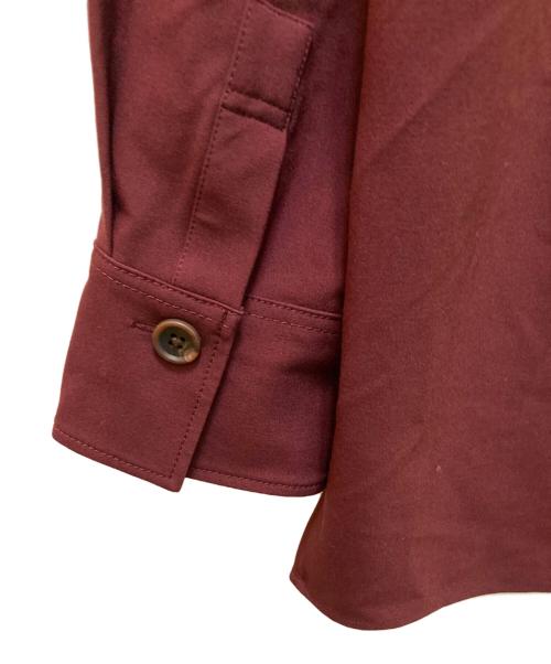 PLST（プラステ）PLST (プラステ) スタンドカラーシャツ ブラウン サイズ:Mの古着・服飾アイテム