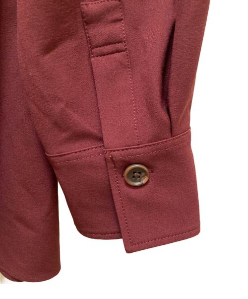 PLST（プラステ）PLST (プラステ) スタンドカラーシャツ ブラウン サイズ:Mの古着・服飾アイテム