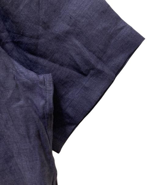 PAUL SMITH（ポールスミス）Paul Smith (ポールスミス) リネンマルチカラーボタン半袖シャツ ネイビー サイズ:Lの古着・服飾アイテム