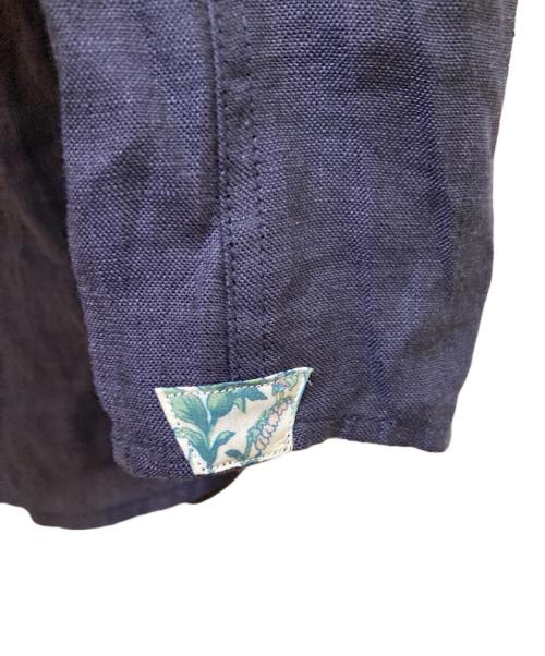 PAUL SMITH（ポールスミス）Paul Smith (ポールスミス) リネンマルチカラーボタン半袖シャツ ネイビー サイズ:Lの古着・服飾アイテム