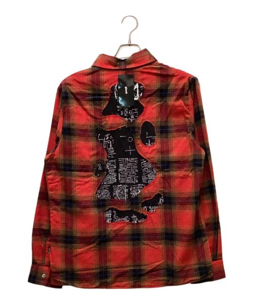 glamb（グラム）glamb (グラム) jean－michelbasquiat バスキアチェックシャツ レッド サイズ:34の古着・服飾アイテム