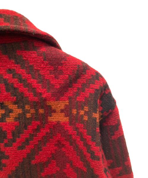 WOOLRICH（ウールリッチ）WOOLRICH (ウールリッチ) 80s ネイティブチマヨ総柄ウールブランケットカバーオールジャケット レッド サイズ:Mの古着・服飾アイテム