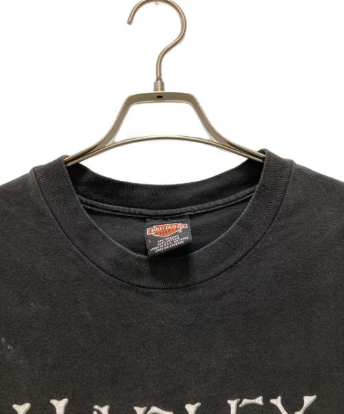 HARLEY-DAVIDSON（ハーレーダビッドソン）HARLEY-DAVIDSON (ハーレーダビッドソン) ヴィンテージボーンロゴプリントTシャツ ブラック サイズ:Ｌの古着・服飾アイテム
