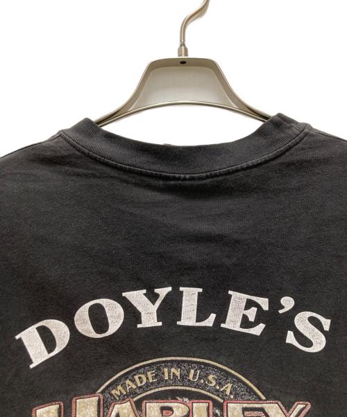 HARLEY-DAVIDSON（ハーレーダビッドソン）HARLEY-DAVIDSON (ハーレーダビッドソン) ヴィンテージボーンロゴプリントTシャツ ブラック サイズ:Ｌの古着・服飾アイテム