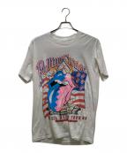 ROLLING STONESローリングストーンズ）の古着「ヴィンテージバンドTシャツ」｜ホワイト