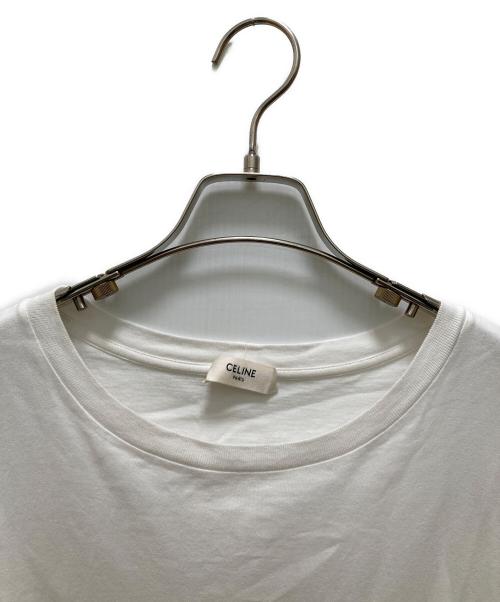 CELINE（セリーヌ）CELINE (セリーヌ) カレッジアーチロゴプリントTシャツ ホワイト サイズ:Lの古着・服飾アイテム