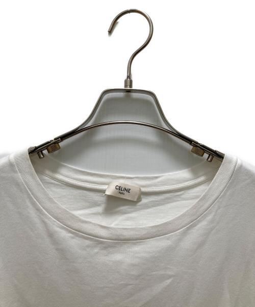 CELINE（セリーヌ）CELINE (セリーヌ) カレッジアーチロゴプリントTシャツ ホワイト サイズ:Lの古着・服飾アイテム
