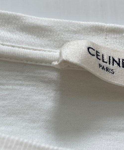 CELINE（セリーヌ）CELINE (セリーヌ) カレッジアーチロゴプリントTシャツ ホワイト サイズ:Lの古着・服飾アイテム