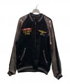 AVIREXアヴィレックス）の古着「ミラマー リバーシブルスカジャン」｜ブラック×グレー