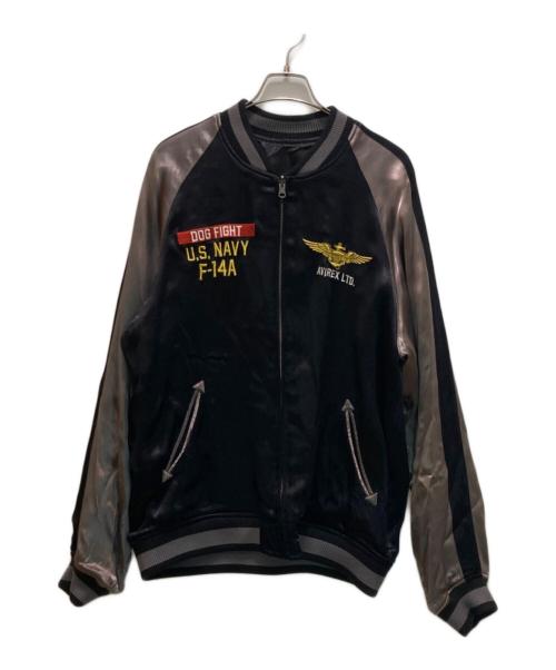 AVIREX（アヴィレックス）AVIREX (アヴィレックス) ミラマー リバーシブルスカジャン ブラック×グレー サイズ:ＸＬの古着・服飾アイテム