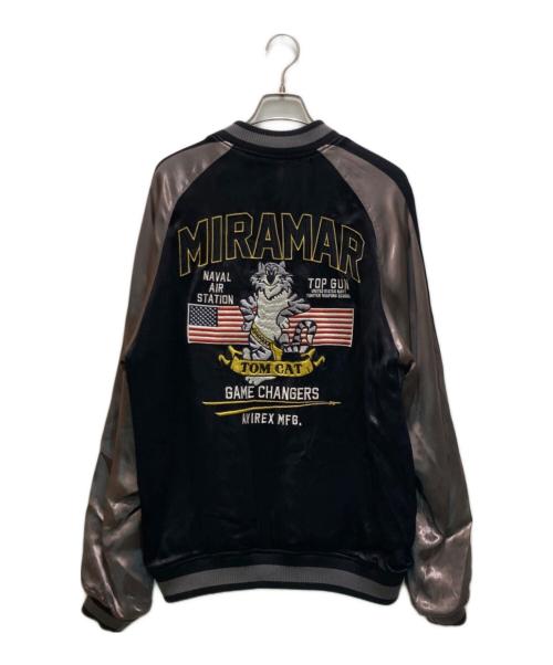 AVIREX（アヴィレックス）AVIREX (アヴィレックス) ミラマー リバーシブルスカジャン ブラック×グレー サイズ:ＸＬの古着・服飾アイテム