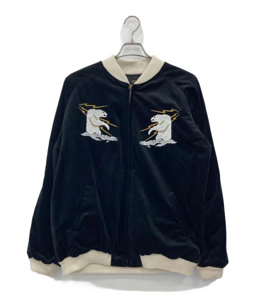 HOUSTON（ヒューストン）HOUSTON (ヒューストン) 別珍スーベニアジャケット スカジャン ブラック サイズ:XXLの古着・服飾アイテム
