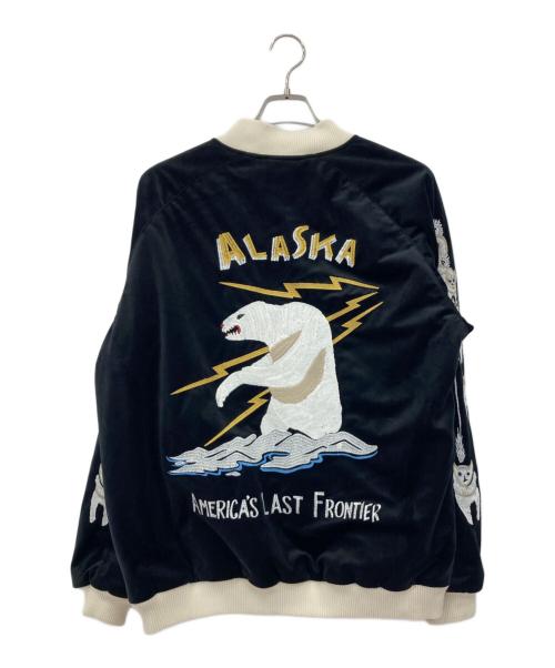 HOUSTON（ヒューストン）HOUSTON (ヒューストン) 別珍スーベニアジャケット スカジャン ブラック サイズ:XXLの古着・服飾アイテム