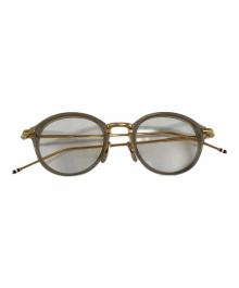 Thom Browne（トムブラウン）の古着「伊達眼鏡」｜ゴールド(SATIN GREY CRYS