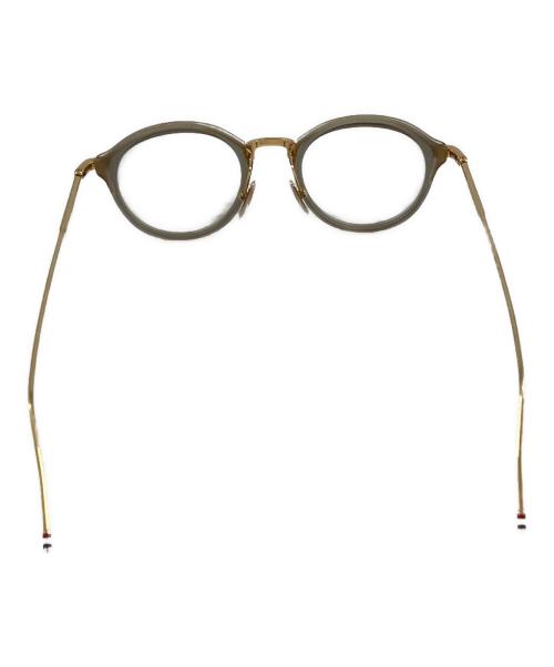 Thom Browne（トムブラウン）Thom Browne (トムブラウン) 伊達眼鏡 ゴールド(SATIN GREY CRYS サイズ:46□21 150の古着・服飾アイテム