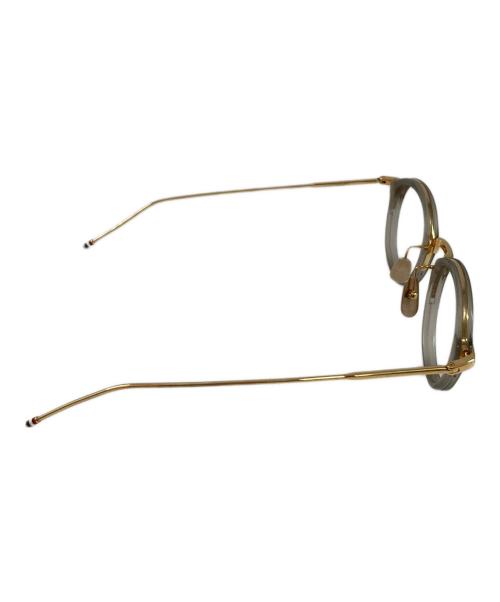 Thom Browne（トムブラウン）Thom Browne (トムブラウン) 伊達眼鏡 ゴールド(SATIN GREY CRYS サイズ:46□21 150の古着・服飾アイテム