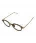 Thom Browne (トムブラウン) 伊達眼鏡 ゴールド(SATIN GREY CRYS サイズ:46□21 150：25000円
