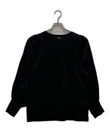 Lisiere L'Appartement（リジェール アパルトモン）の古着「ギャザーロングスリーブTシャツ」｜ブラック