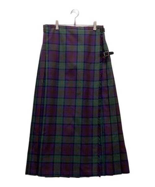 GLEN FYNE（グレンファイン）glen fyne (グレンファイン) タータンチェックプリーツキルトスカート グリーン サイズ:28の古着・服飾アイテム