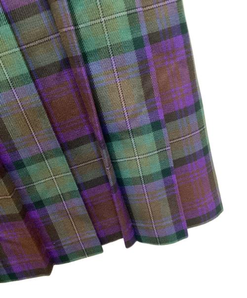GLEN FYNE（グレンファイン）glen fyne (グレンファイン) タータンチェックプリーツキルトスカート グリーン サイズ:28の古着・服飾アイテム