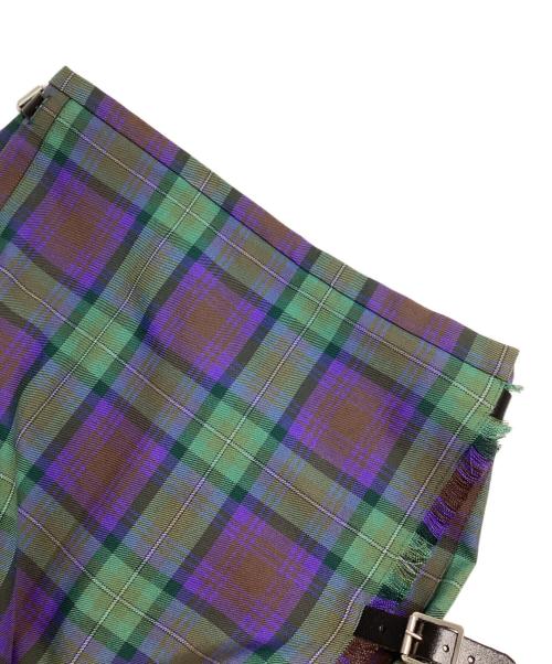 GLEN FYNE（グレンファイン）glen fyne (グレンファイン) タータンチェックプリーツキルトスカート グリーン サイズ:28の古着・服飾アイテム