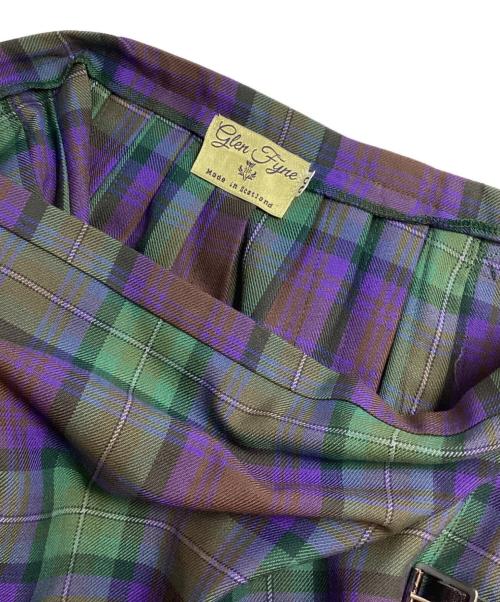 GLEN FYNE（グレンファイン）glen fyne (グレンファイン) タータンチェックプリーツキルトスカート グリーン サイズ:28の古着・服飾アイテム
