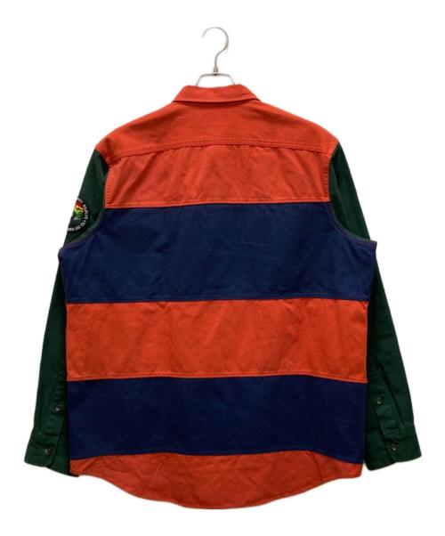POLO RALPH LAUREN（ポロ・ラルフローレン）POLO RALPH LAUREN (ポロ・ラルフローレン) 90s ムースパッチボーダーラガーシャツ マルチカラー サイズ:XLの古着・服飾アイテム