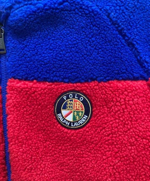 POLO RALPH LAUREN（ポロ・ラルフローレン）POLO RALPH LAUREN (ポロ・ラルフローレン) フリースリバーシブルジャケット マルチカラー×ホワイト サイズ:XL（ユース規格）の古着・服飾アイテム
