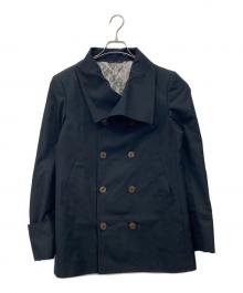 Vivienne Westwood man（ヴィヴィアン ウェストウッド マン）の古着「変形スタンドカラーPコート」｜ブラック