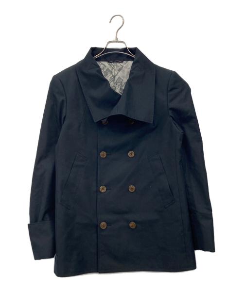 Vivienne Westwood man（ヴィヴィアン ウェストウッド マン）Vivienne Westwood man (ヴィヴィアン ウェストウッド マン) 変形スタンドカラーPコート ブラック サイズ:SIZE46の古着・服飾アイテム