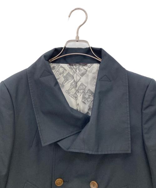 Vivienne Westwood man（ヴィヴィアン ウェストウッド マン）Vivienne Westwood man (ヴィヴィアン ウェストウッド マン) 変形スタンドカラーPコート ブラック サイズ:SIZE46の古着・服飾アイテム