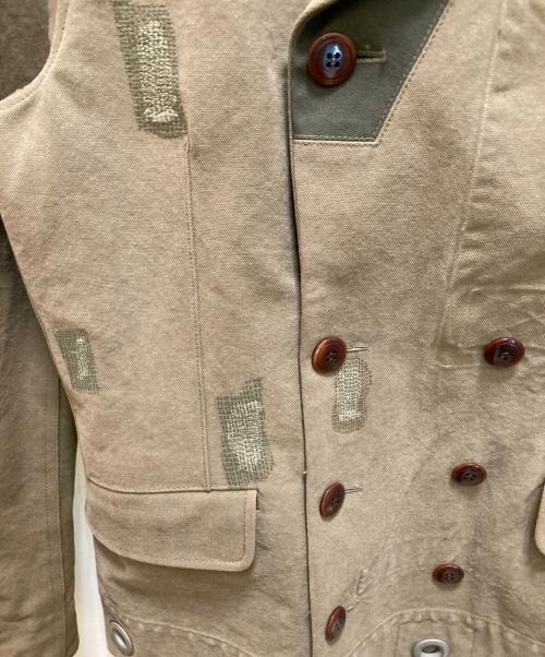 COMME des GARCONS JUNYA WATANABE MAN（コム デ ギャルソン ジュンヤ ワタナベ マン）COMME des GARCONS JUNYA WATANABE MAN (コム デ ギャルソン ジュンヤ ワタナベ マン) 再構築ダブルジャケット カーキ サイズ:Ⅼの古着・服飾アイテム