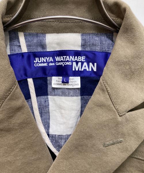 COMME des GARCONS JUNYA WATANABE MAN（コム デ ギャルソン ジュンヤ ワタナベ マン）COMME des GARCONS JUNYA WATANABE MAN (コム デ ギャルソン ジュンヤ ワタナベ マン) 再構築ダブルジャケット カーキ サイズ:Ⅼの古着・服飾アイテム