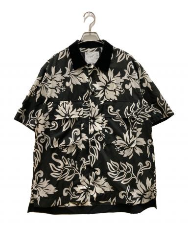 sacai サカイ ブラウス 2(M位) 黒x緑xピンク等(花柄) 【古着】【中古】 sacai - sacai サカイ ブラウス 2(M位) 黒x緑xピンク等(花柄) 【古着