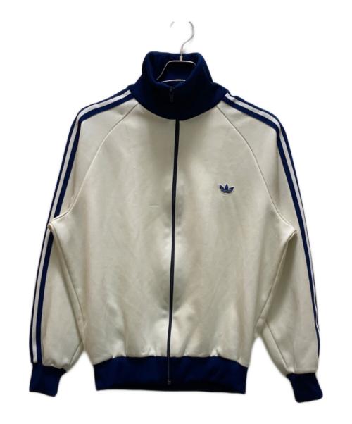 adidas（アディダス）adidas (アディダス) ヴィンテージトラックジャケット ホワイト×ネイビー サイズ:表記無しの古着・服飾アイテム