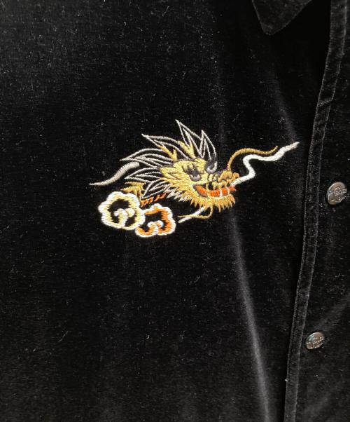 TENDERLOIN（テンダーロイン）TENDERLOIN (テンダーロイン) ベロアスーベニアジャケット ブラック サイズ:Ⅼの古着・服飾アイテム