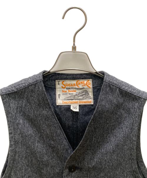SUGAR CANE（シュガーケーン）SUGAR CANE (シュガーケーン) 9oz. BLACK COVERT WORK VEST グレー サイズ:36の古着・服飾アイテム