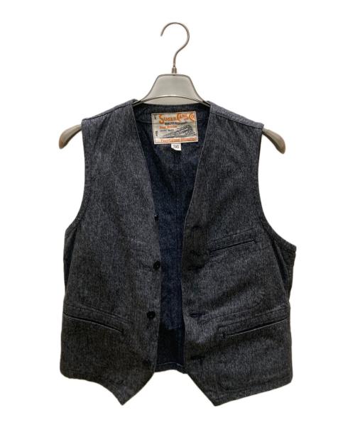 SUGAR CANE（シュガーケーン）SUGAR CANE (シュガーケーン) 9oz. BLACK COVERT WORK VEST グレー サイズ:36の古着・服飾アイテム