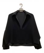 Plageプラージュ）の古着「GEORGETTE SKIPPER ブラウス」｜ブラック