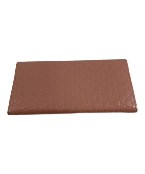 GUCCI（グッチ）GUCCI (グッチ) マイクログッチシマロングウォレット ピンクの古着・服飾アイテム