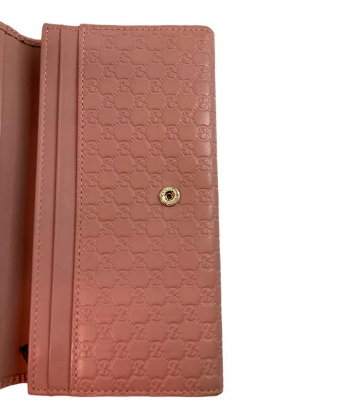 GUCCI（グッチ）GUCCI (グッチ) マイクログッチシマロングウォレット ピンクの古着・服飾アイテム