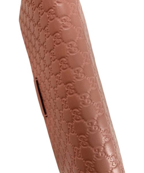 GUCCI（グッチ）GUCCI (グッチ) マイクログッチシマロングウォレット ピンクの古着・服飾アイテム