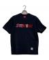 SUPREME（シュプリーム）の古着「カレッジロゴ刺繍Tシャツ」｜ブラック