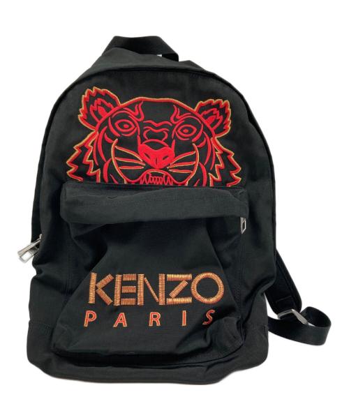 KENZO（ケンゾー）KENZO (ケンゾー) タイガー刺繍バックパック ブラックの古着・服飾アイテム