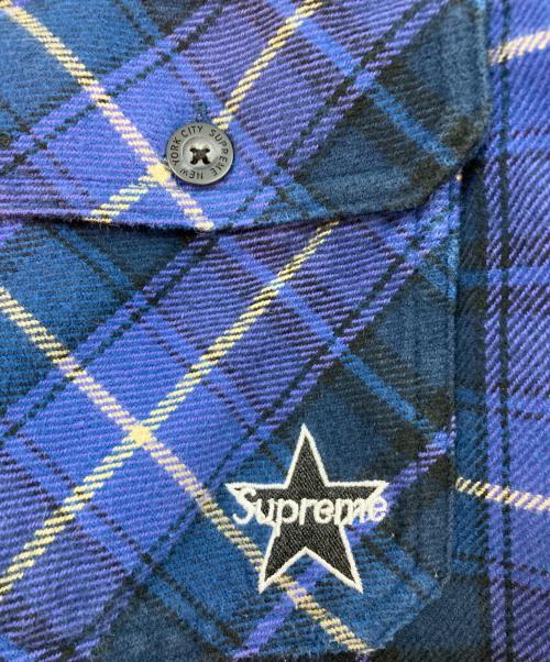 SUPREME（シュプリーム）SUPREME (シュプリーム) サーマル ラインド ジップ アップ フランネル シャツ ブルー サイズ:Mの古着・服飾アイテム