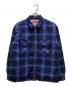 SUPREME（シュプリーム）の古着「サーマル ラインド ジップ アップ フランネル シャツ」｜ブルー