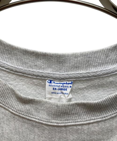Champion REVERSE WEAVE（チャンピオン リバース ウィーブ）Champion REVERSE WEAVE (チャンピオン リバース ウィーブ) ヴィンテージ両面プリントリバースウィーブスウェット グレー サイズ:3XLの古着・服飾アイテム